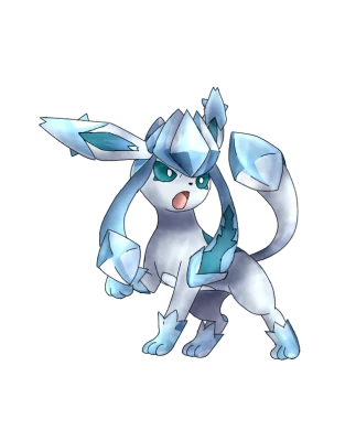 Glaceon Crystal Evolution Form PNG Image