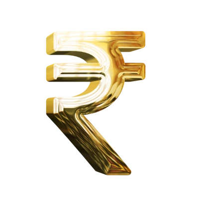 Golden Indian Rupee Symbol Clipart