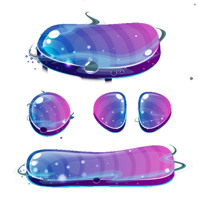 Purple Jelly Button Interface Transparent Background