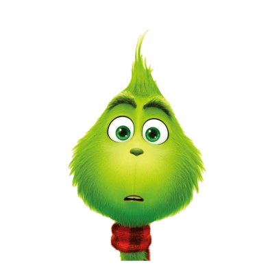 Baby Grinch Green Face Transparent Background