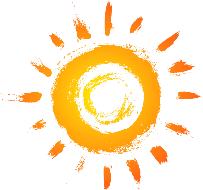 Artistic Hand Drawn Sun PNG Image
