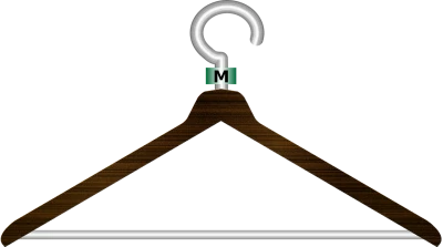 Wooden Clothes Hanger Size M PNG Image