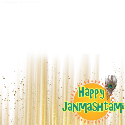 Happy Janmashtami Sun and Feather Transparent Background