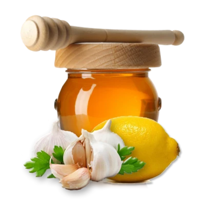 Natural Honey with Garlic and Lemon PNG Image