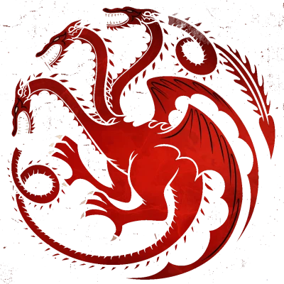 House Targaryen Three-Headed Dragon Sigil Clipart