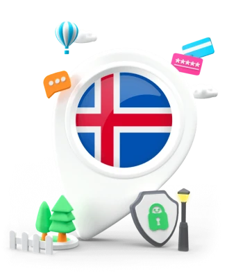 Iceland Map Pin Flag Location Icon PNG Image
