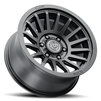 Icon Alloys Black Car Wheel Rim PNG Image