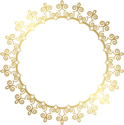 Ornamental Gold Round Flourish Frame Free PNG