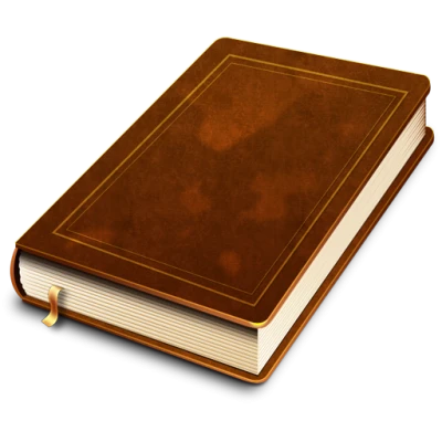 Vintage Leather Bound Old Book PNG Image