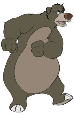 Angry Cartoon Grizzly Bear PNG Image