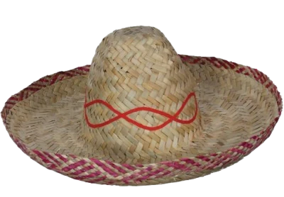 Traditional Straw Sombrero Hat PNG Image