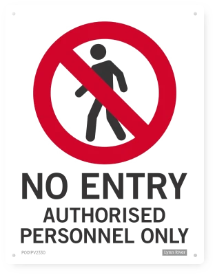 No Entry Authorized Personnel Only Sign PNG Image
