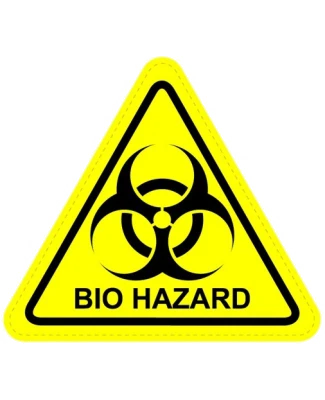 Yellow Biohazard Warning Sign PNG Image