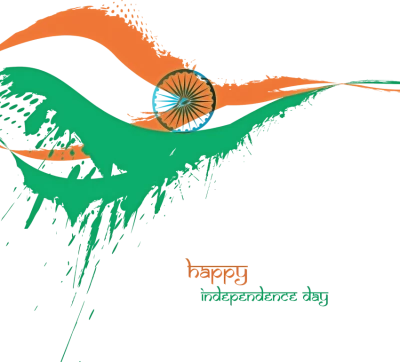 Happy Independence Day India Flag Design PNG Image
