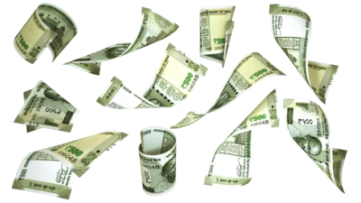 Falling 500 Rupee Indian Currency Notes PNG Image