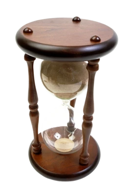 Classic Wooden Hourglass Time PNG Image