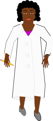 Professional Woman Lab Scientist Clipart