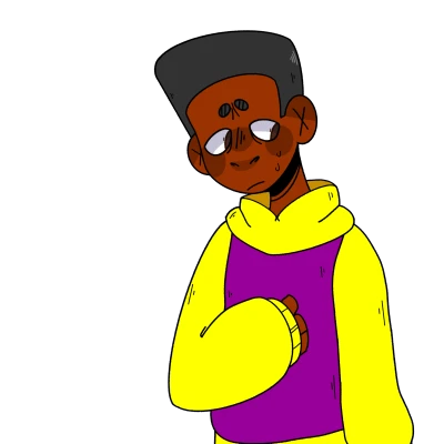 Anime Boy in Yellow Hoodie Clipart