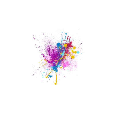 Colorful Paint Splatter Overlay Free PNG