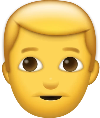 Blonde Boy Face Emoji PNG Image