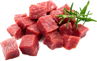 Raw Beef Cubes with Rosemary Free PNG