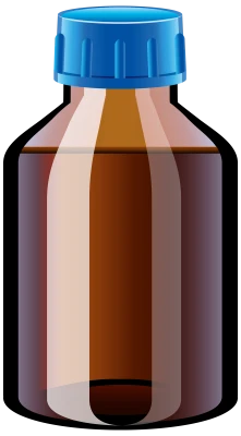 Brown Glass Medicine Bottle PNG Image