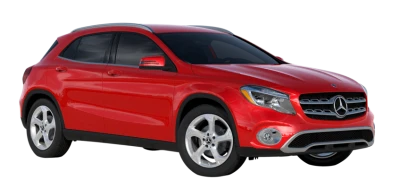 Red Mercedes GLA SUV PNG Image