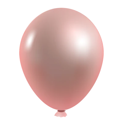 Rose Gold Pink Balloon PNG Image