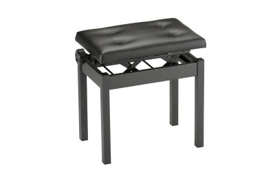 Black Adjustable Piano Bench PNG Image