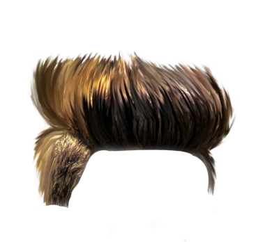 Spiky Brown Hair Cutout Clipart