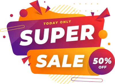 Today Only Super Sale Banner Free PNG