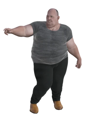 Large Pointing Man Character Free PNG