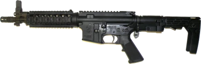 Black AR 15 M4 Rifle PNG Image