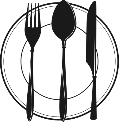 Restaurant Plate Fork Spoon Icon Free PNG