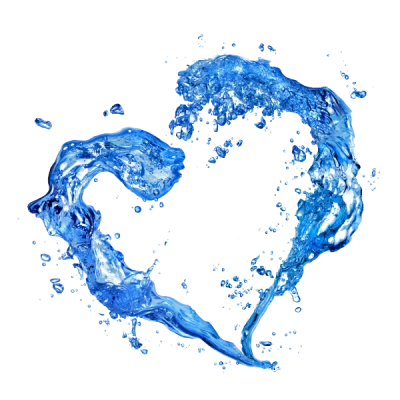 Heart Shaped Water Splash Free PNG