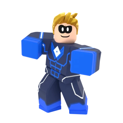 Roblox Superhero Blue Character Free PNG