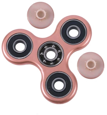 Rose Gold Metallic Fidget Spinner PNG Image