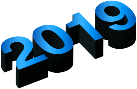 2019 Happy New Year PNG – Transparent Background 1