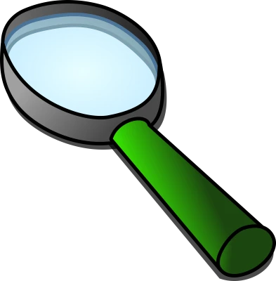 Green Handle Magnifying Glass PNG Image