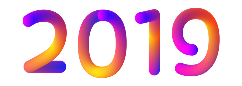 2019 Happy New Year PNG – Transparent Background 4