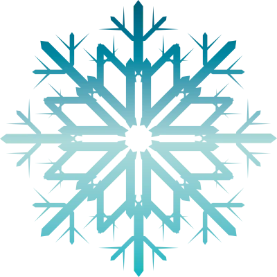 Blue Ice Snowflake Free PNG