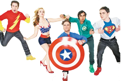 Big Bang Theory Superhero Cast PNG Image