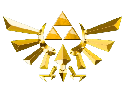 Golden Hyrule Crest Logo Free PNG