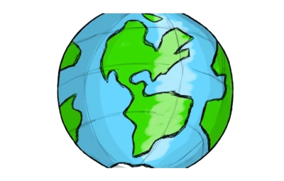 Cartoon Sketch Earth Globe Free Download