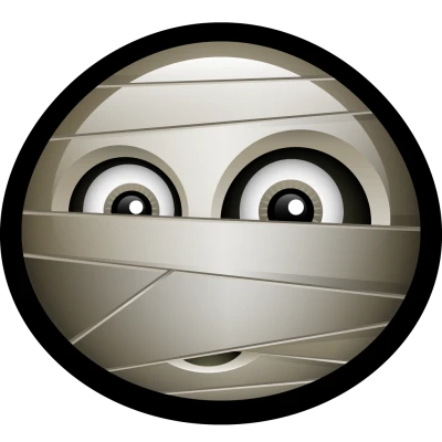 Mummy Face Halloween Emoji Free PNG