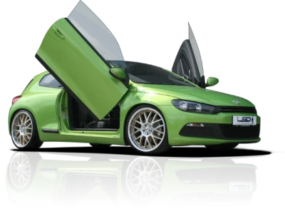 Green Sport Car with Scissor Doors Free PNG