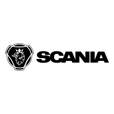 Scania Truck Brand Logo Black and White
