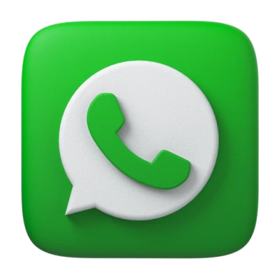 WhatsApp 3D App Icon Green Transparent
