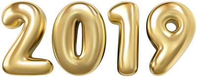 2019 Happy New Year PNG – Transparent Background