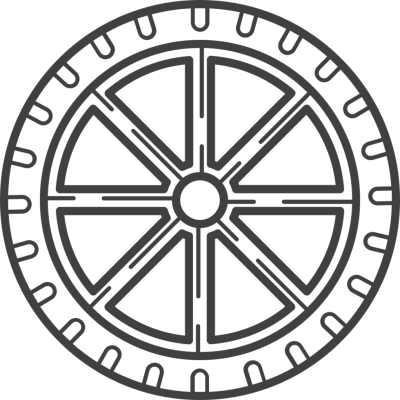 Mechanical Gear Wheel Outline Icon Free PNG